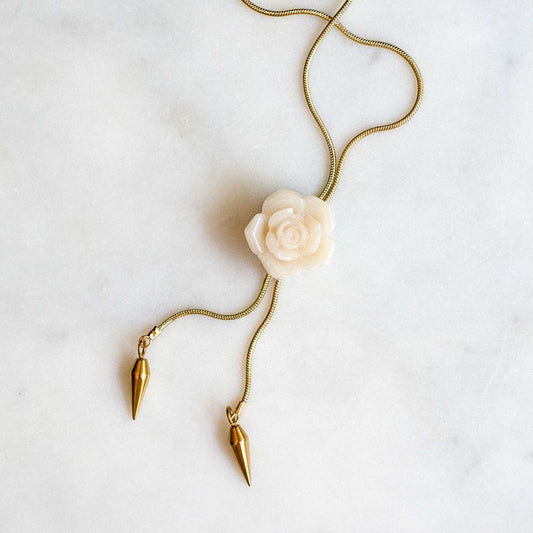 Rose Bolo Necklace